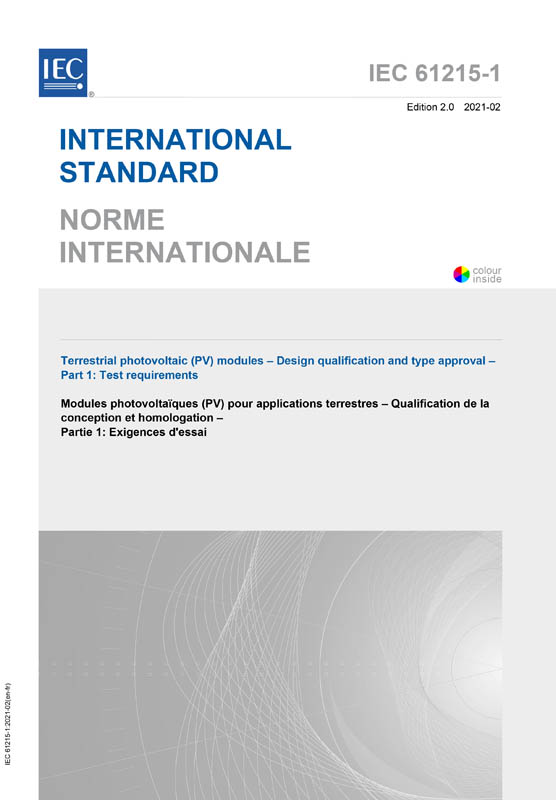 Cover IEC 61215-1:2021